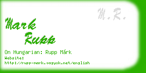 mark rupp business card